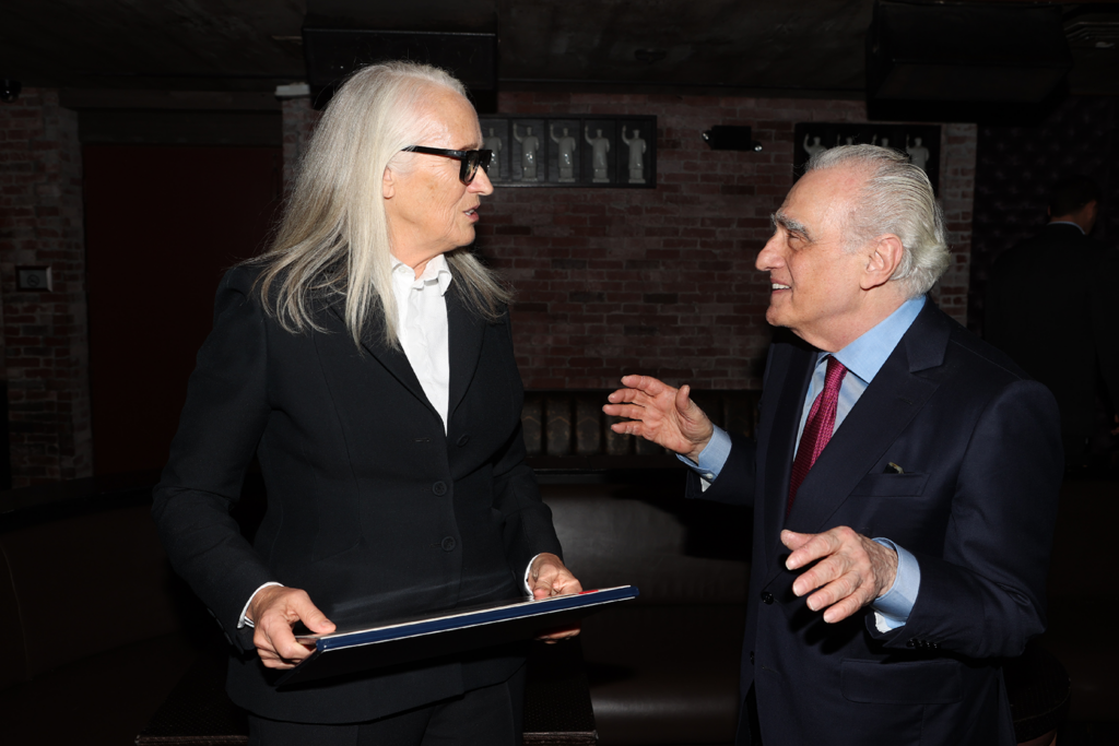 Jane Campion (Best Director, Power of the Dog) and Martin Scorsese (presenter for Best Director)